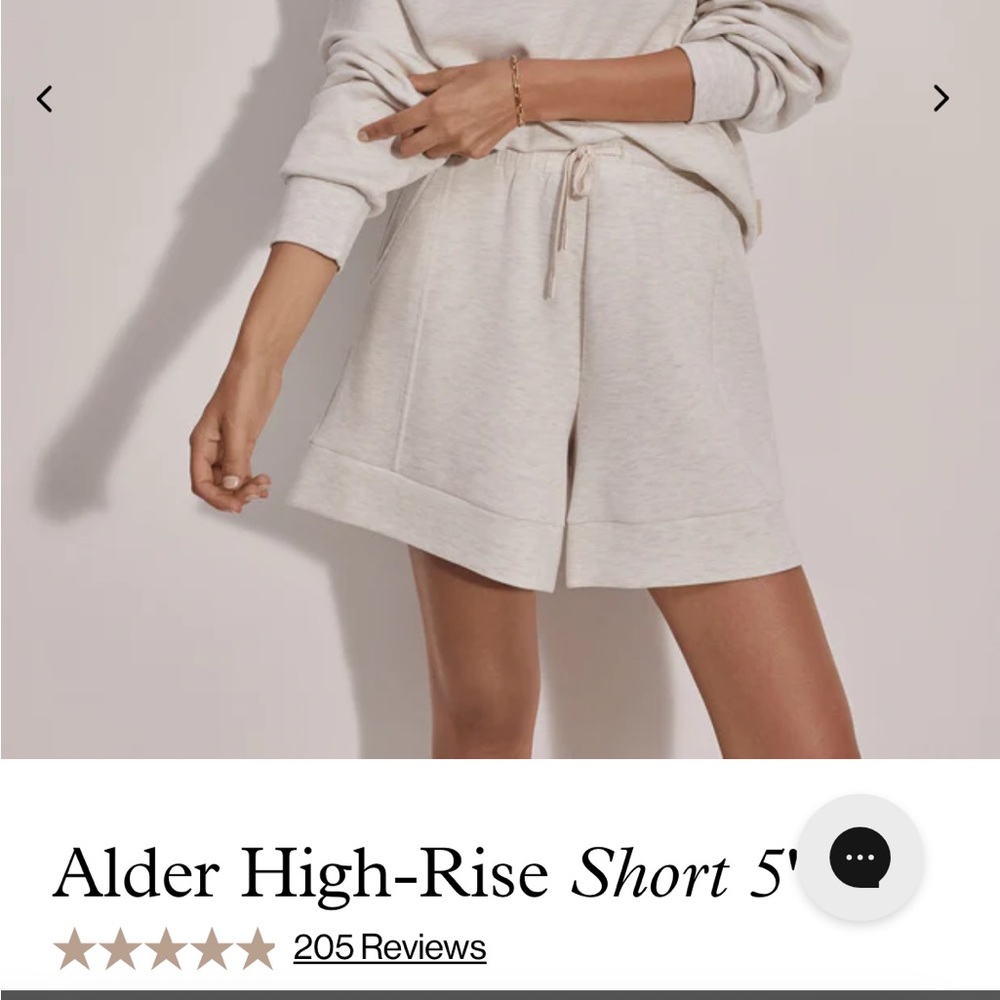 Varley Alder Shorts -XS Ivory Marl